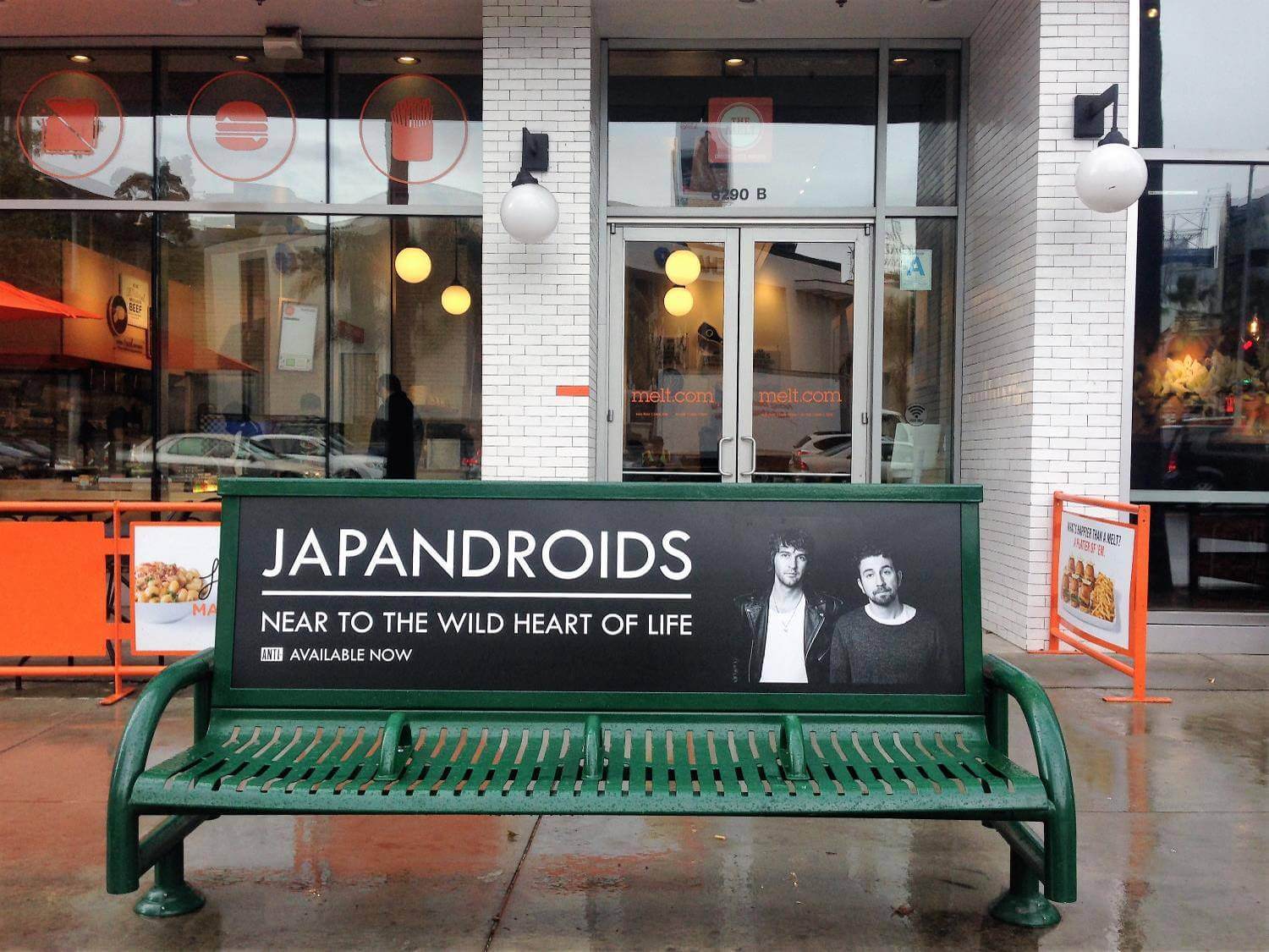 Japandroids Bus Bench Advertising Los Angeles