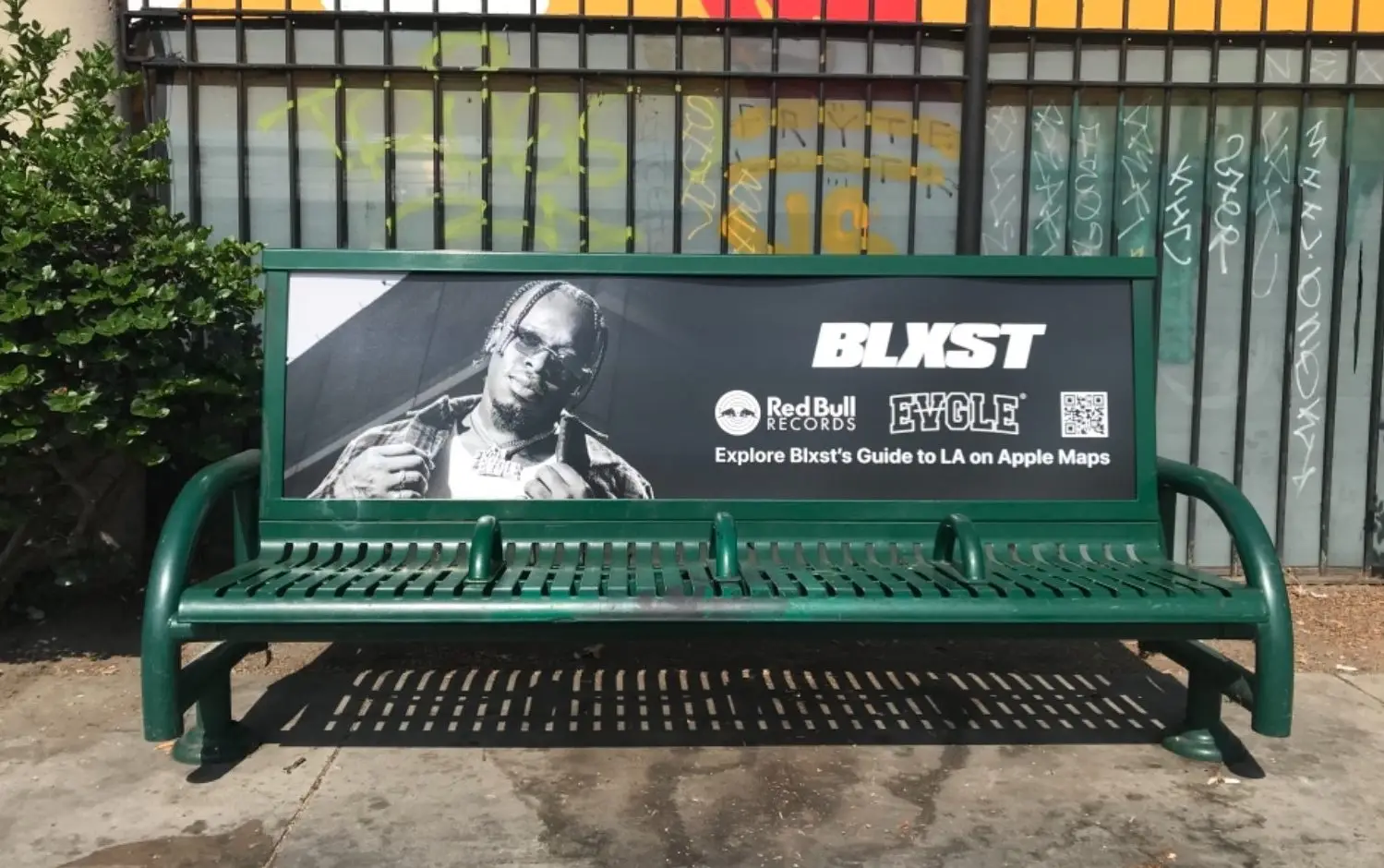 BLXST bus bench advertising campaign in Los Angeles