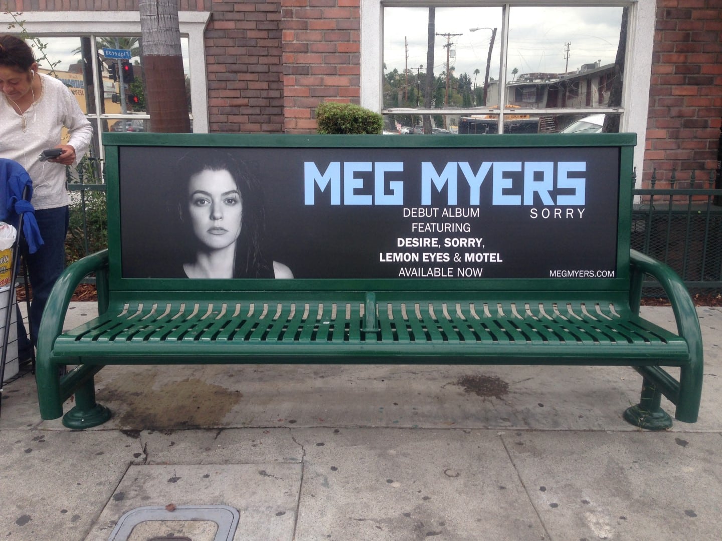 Meg Myers Bench on Hollywood Blvd.