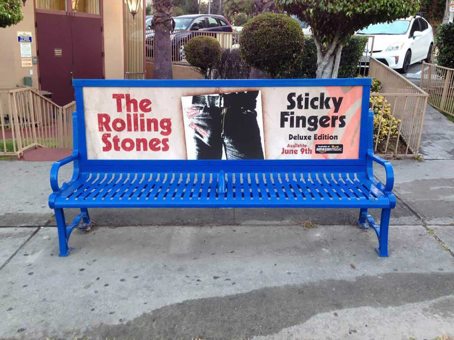 The Rolling Stones Sticky Fingers Bus Bench Ads